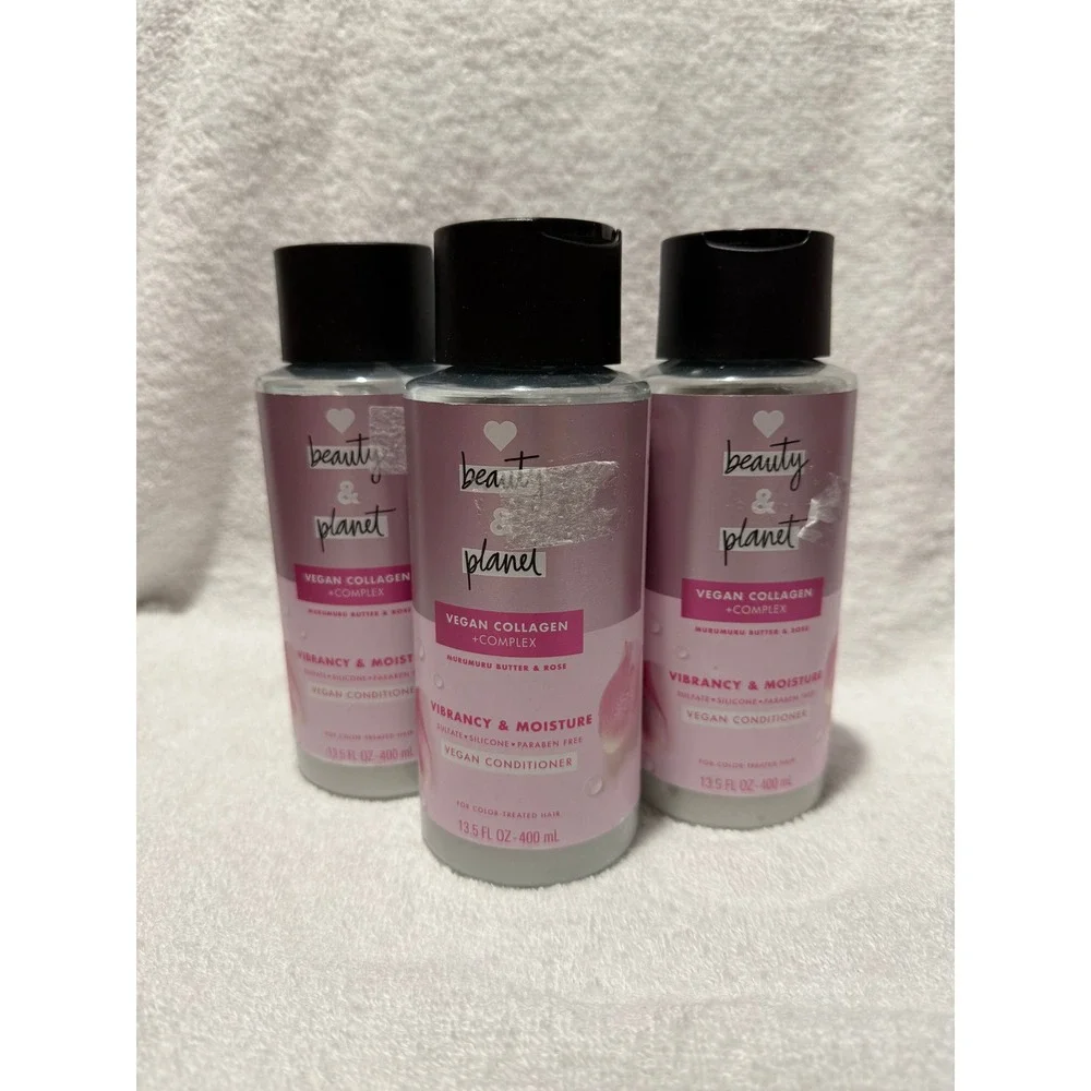 Love Beauty and Planet Murumuru Butter Rose Vegan Conditioner 13.5oz 3 Pack